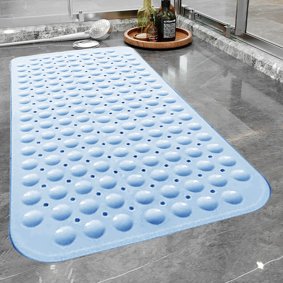 Extra Large Bath Mat Non Slip Bathtub Anti Mold Strong Suction Rubber Shower Mat