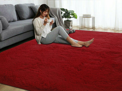 Non Slip Large Shaggy Rugs Bedroom Living Room Carpet Hallway Runner Floor Mats
